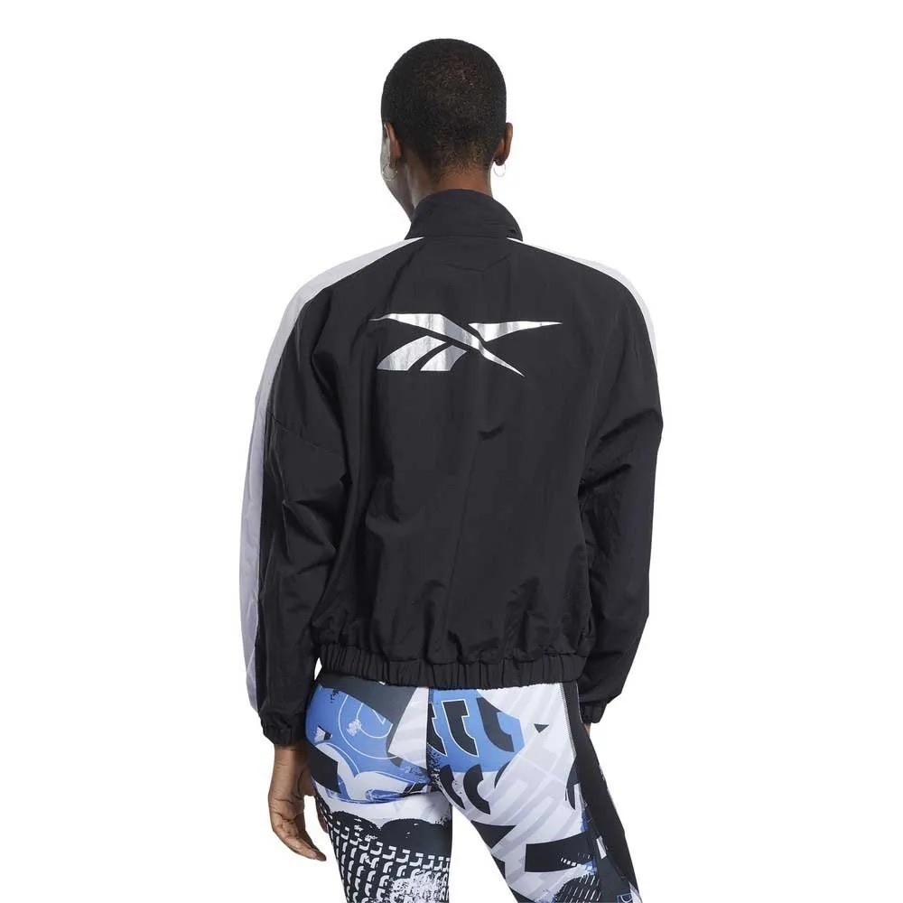 Reebok Meet You There Woven Zip Front Athletic Jacket, size XS, fits oversized!